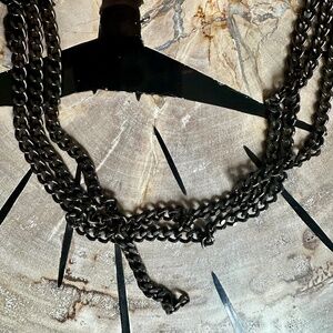 Diesel Black Triple Strand Necklace